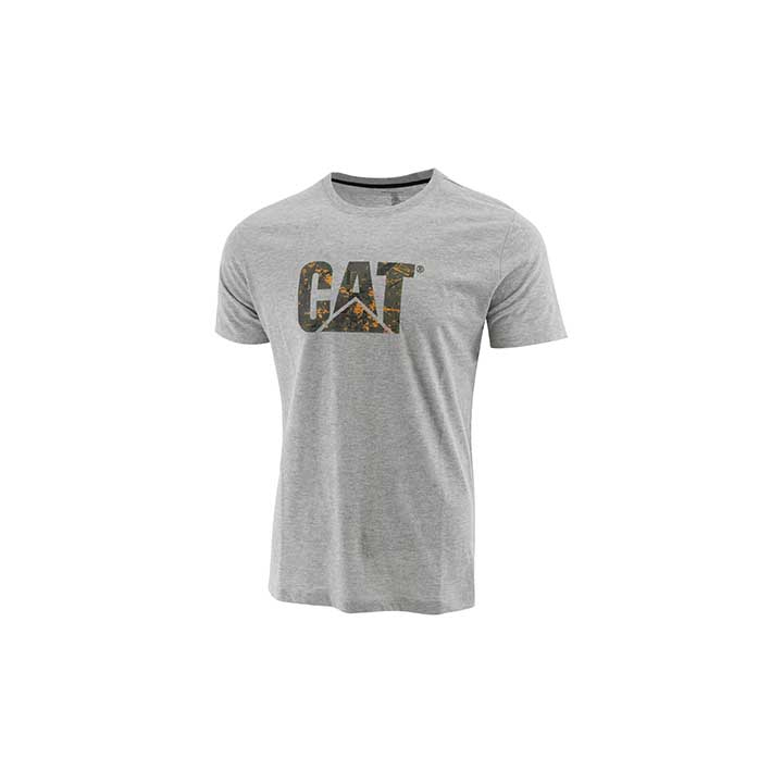 Caterpillar Clothing South Africa - Cat Men's Slim Fit Logo T-Shirts Grey Camo CL8375092